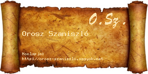Orosz Szaniszló névjegykártya