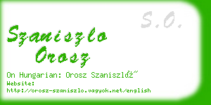 szaniszlo orosz business card